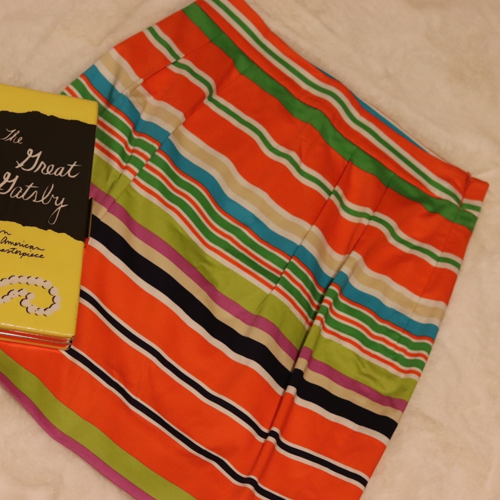 Kate Spade | NEW colorful stripe A-line mini skirt - Picture 6 of 7